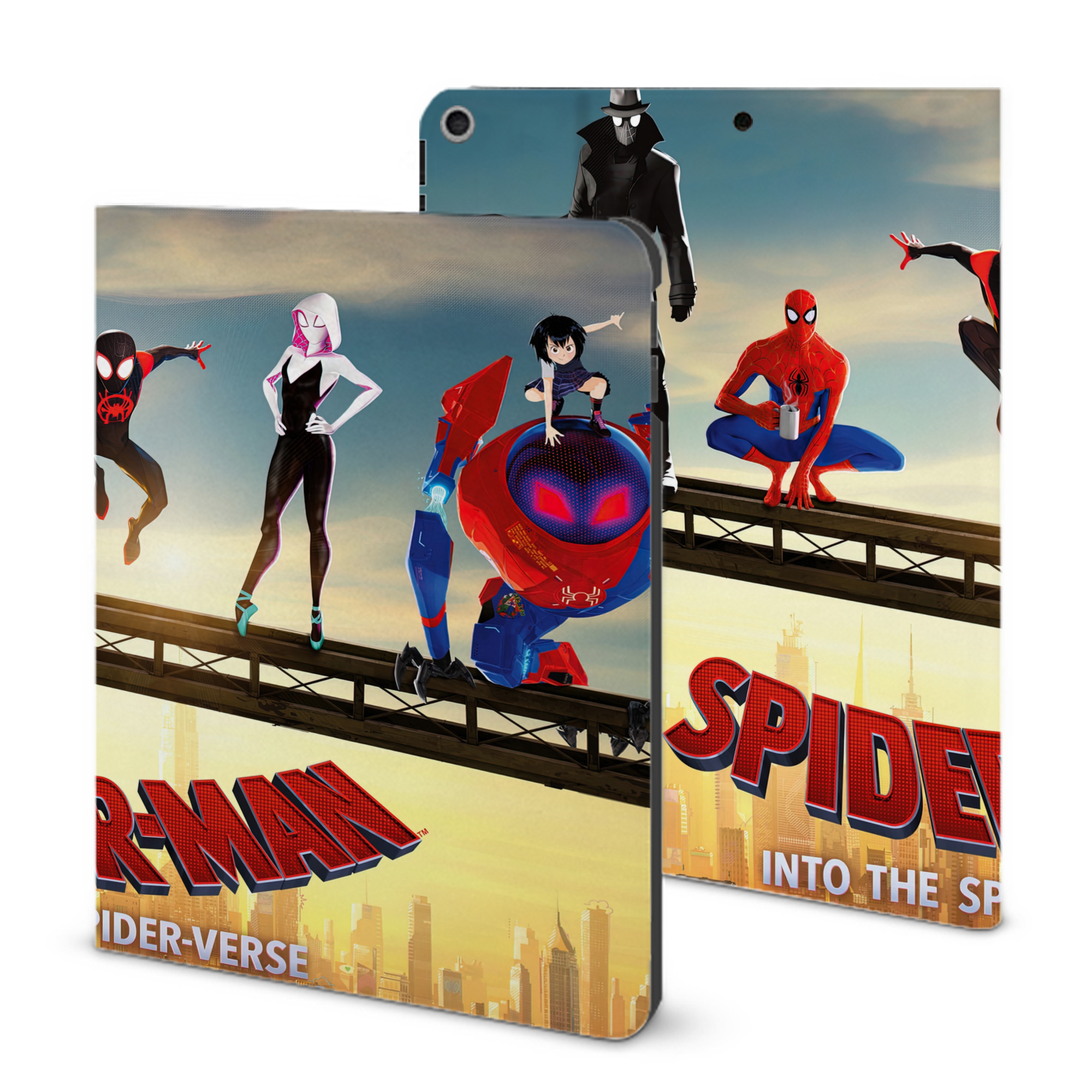 （画像用） Spider Man スパイダーマン IPad ケース ブック型 PUレザー TPU 耐衝撃 軽量 薄型 ペン収納なし 全面保護 IPad 各モデル対応